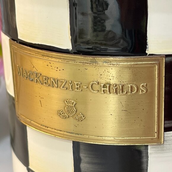Vintage MacKenzie-Childs Courtly Check Large Canister - Picture 10 of 16